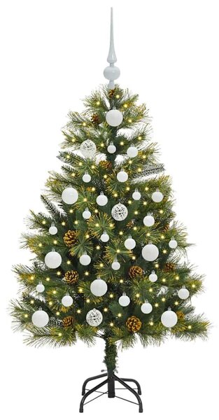 Umělý sklopný vánoční stromeček s kužely Zelená 120 cm 3395074