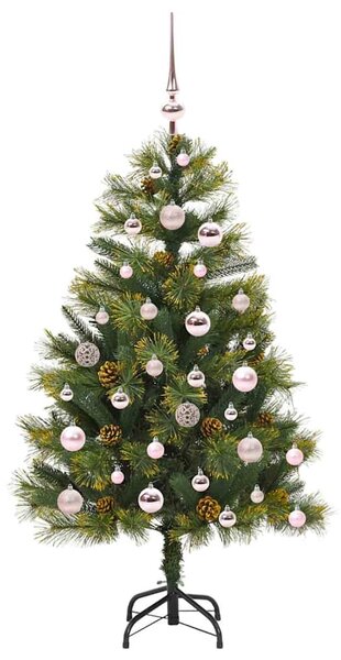 Umělý sklopný vánoční stromeček s kužely Zelená 120 cm 3395073