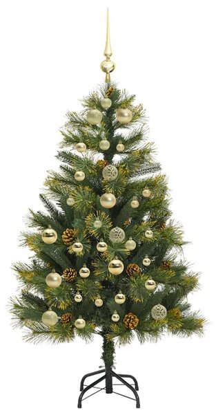 Umělý sklopný vánoční stromeček s kužely Zelená 150 cm 3395084