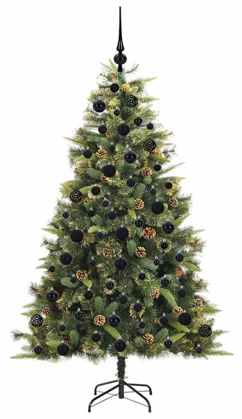 Umělý sklopný vánoční stromeček s kužely Zelená 180 cm 3395090