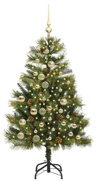Umělý sklopný vánoční stromeček s kužely Zelená 120 cm 3395075