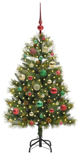 Umělý sklopný vánoční stromeček s kužely Zelená 120 cm 3395079