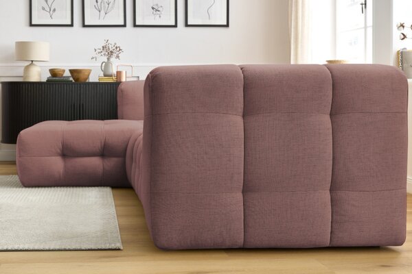 -25 % Dny MOMENTI– Bobochic Paris Růžová rohová pohovka Cloud 288 cm, levá