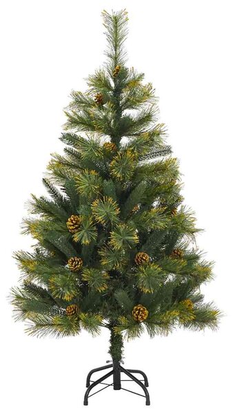 Umělý sklopný vánoční stromeček s kužely Zelená 150 cm 3395080