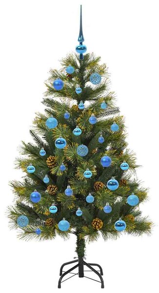 Umělý sklopný vánoční stromeček s kužely Zelená 150 cm 3395087