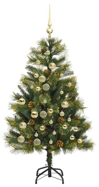 Umělý sklopný vánoční stromeček s kužely Zelená 120 cm 3395075