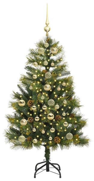 Umělý sklopný vánoční stromeček s kužely Zelená 150 cm 3395084