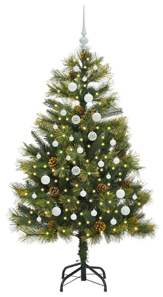 Umělý sklopný vánoční stromeček s kužely Zelená 150 cm 3395083