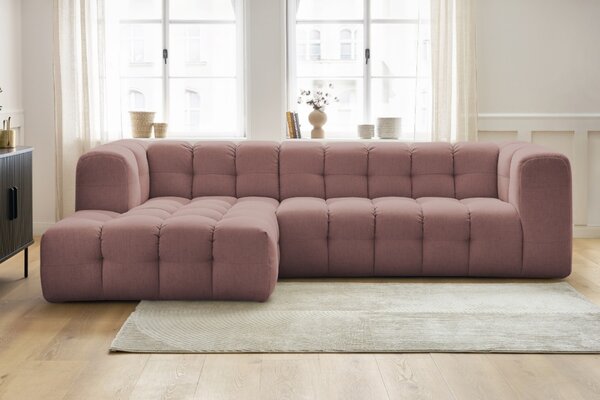 -25 % Dny MOMENTI– Bobochic Paris Růžová rohová pohovka Cloud 288 cm, levá