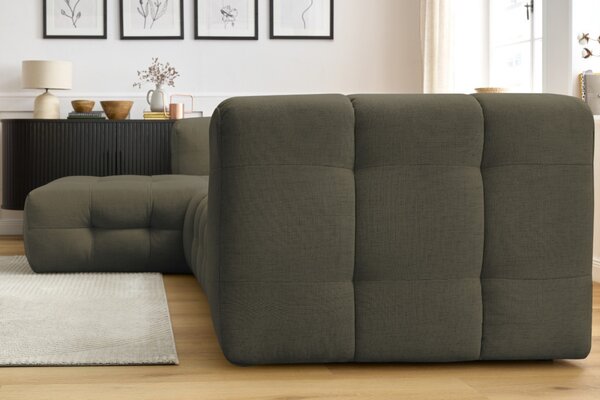 -25 % Dny MOMENTI– Bobochic Paris Zelená rohová pohovka Cloud 288 cm, levá