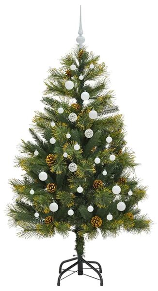 Umělý sklopný vánoční stromeček s kužely Zelená 150 cm 3395083