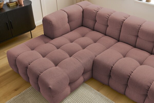 -25 % Dny MOMENTI– Bobochic Paris Růžová rohová pohovka Cloud 288 cm, levá