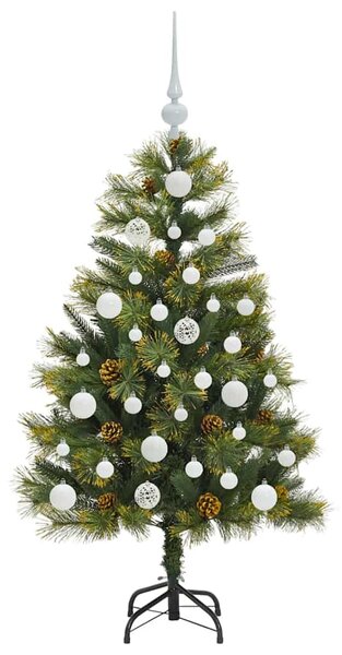 Umělý sklopný vánoční stromeček s kužely Zelená 120 cm 3395074