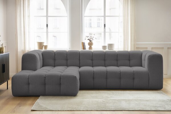 -25 % Dny MOMENTI– Bobochic Paris Tmavě šedá rohová pohovka Cloud 288 cm, levá