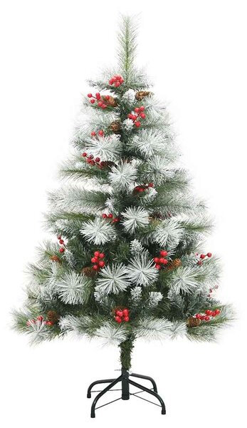 Umělý vánoční stromeček Zelená a bílá 120 cm PVC, kov a plast 3395169