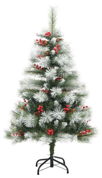 Umělý vánoční stromeček Zelená a bílá 120 cm PVC, kov a plast 3395163