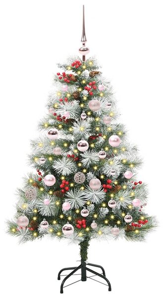 Umělý vánoční stromeček Zelená a bílá 120 cm PVC, kov a plast 3395163