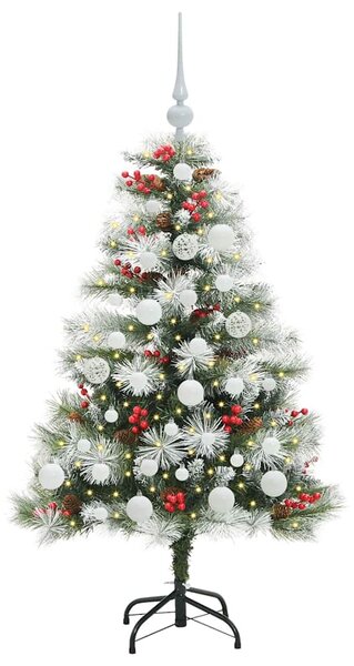 Umělý vánoční stromeček Zelená a bílá 120 cm PVC, kov a plast 3395164
