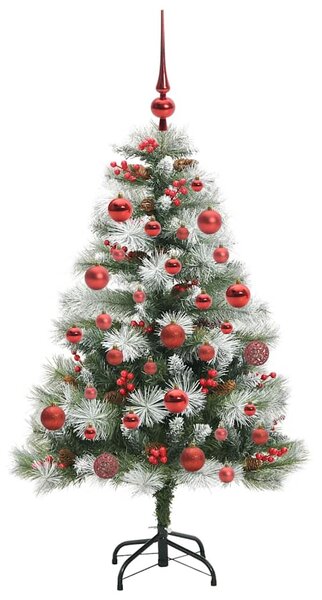 Umělý vánoční stromeček Zelená a bílá 150 cm PVC, kov a plast 3395170