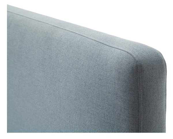 Šedomodrá čalouněná dvoulůžková postel s úložným prostorem s roštem 160x200 cm Mattis – Meise Möbel
