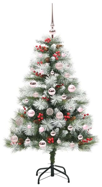 Umělý vánoční stromeček Zelená a bílá 120 cm PVC, kov a plast 3395163