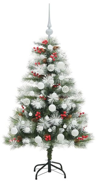 Umělý vánoční stromeček Zelená a bílá 120 cm PVC, kov a plast 3395164