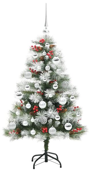 Umělý vánoční stromeček Zelená a bílá 120 cm PVC, kov a plast 3395166