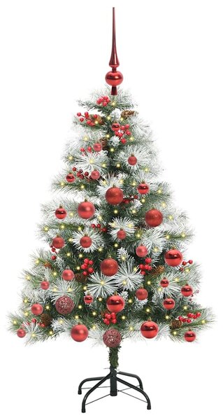 Umělý vánoční stromeček Zelená a bílá 120 cm PVC, kov a plast 3395161