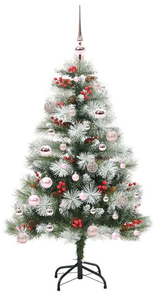 Umělý vánoční stromeček Zelená a bílá 150 cm PVC, kov a plast 3395172