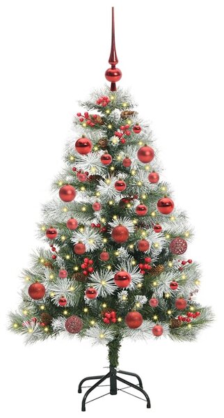 Umělý vánoční stromeček Zelená a bílá 150 cm PVC, kov a plast 3395170