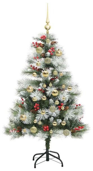 Umělý vánoční stromeček Zelená a bílá 120 cm PVC, kov a plast 3395165