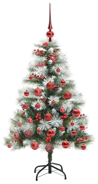 Umělý vánoční stromeček Zelená a bílá 120 cm PVC, kov a plast 3395161