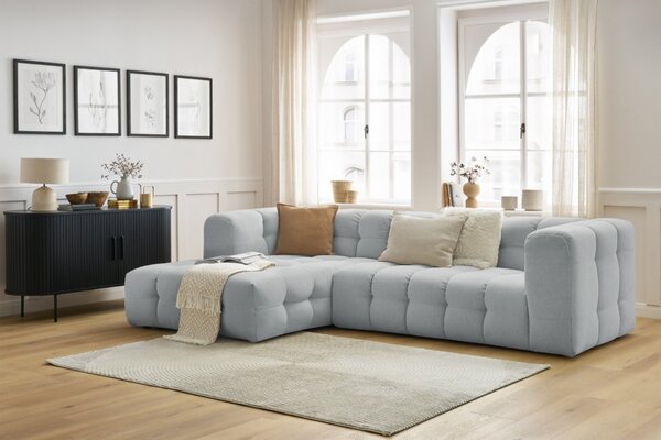 -25 % Dny MOMENTI– Bobochic Paris Světle šedá rohová pohovka Cloud 288 cm, levá