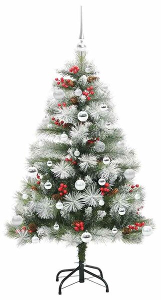Umělý vánoční stromeček Zelená a bílá 150 cm PVC, kov a plast 3395175