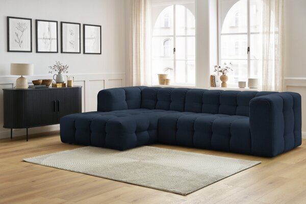 -25 % Dny MOMENTI– Bobochic Paris Tmavě modrá rohová pohovka Cloud 288 cm, levá