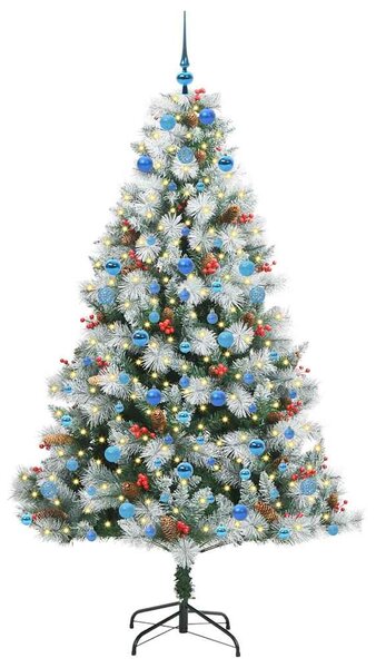 Umělý vánoční stromeček Zelená a bílá 210 cm PVC, kov a plast 3395195