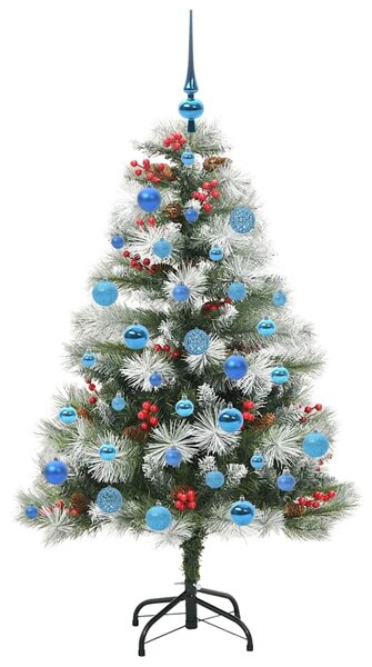 Umělý vánoční stromeček Zelená a bílá 150 cm PVC, kov a plast 3395177