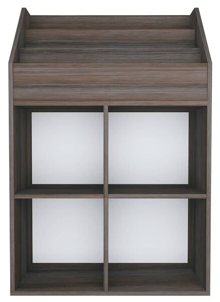 Dětský regál na časopisy šedý dub sonoma 71x30x114 cm kompozit 339533