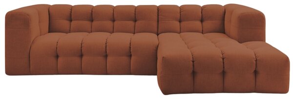 -25 % Dny MOMENTI– Bobochic Paris Terakotově oranžová rohová pohovka Cloud 288 cm, pravá