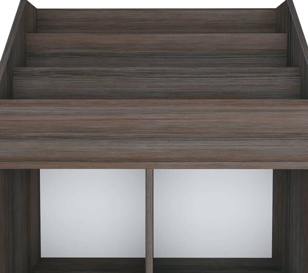Dětský regál na časopisy šedý dub sonoma 71x30x114 cm kompozit 339533