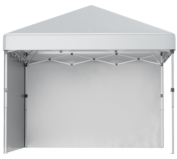 Outsunny Pavilón cca 3x3m, voděodolný pevný zimní skládací pavilón s 2 bočními stěnami, UV ochrana 30+, skládací párty stan s taškou, zahradní pavilón