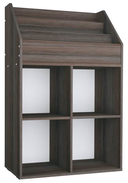 Dětský regál na časopisy šedý dub sonoma 71x30x114 cm kompozit 339533
