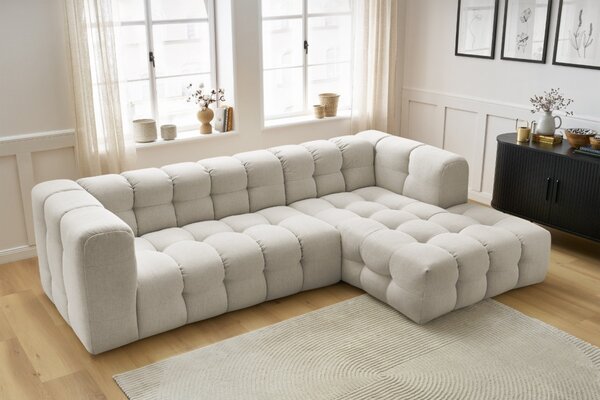 -25 % Dny MOMENTI– Bobochic Paris Béžová rohová pohovka Cloud 288 cm, pravá