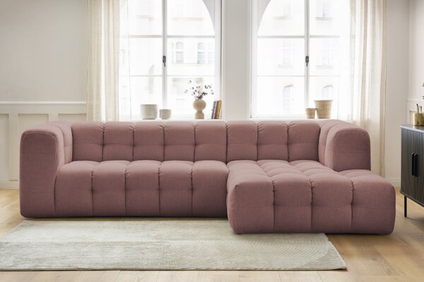 -25 % Dny MOMENTI– Bobochic Paris Růžová rohová pohovka Cloud 288 cm, pravá