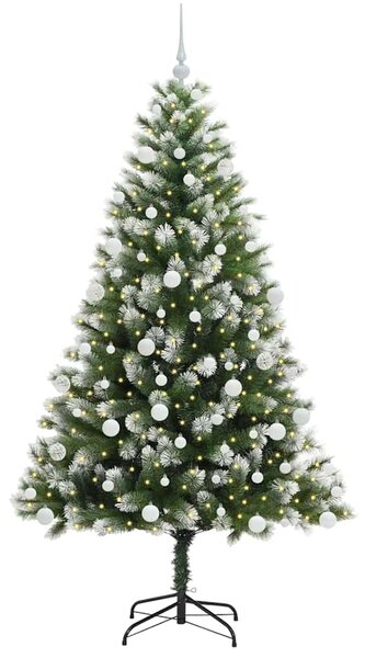Umělý vánoční stromeček s umělým sněhem 300 LED Teplá bílá 3395445