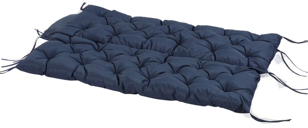 Outsunny Polštář na Lavici pro 3 Osoby 150 x 98 x 8 cm Sedací Polštář s Popruhy Zádový Polštář pro Interiéry/Exteriéry Čalounění na Lavici Zahradní La