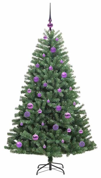 Umělý Skládací Vánoční Strom Zelená 150 cm PVC a kov 3395484