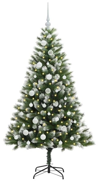 Umělý vánoční stromeček s umělým sněhem 150 LED Teplá bílá 3395436
