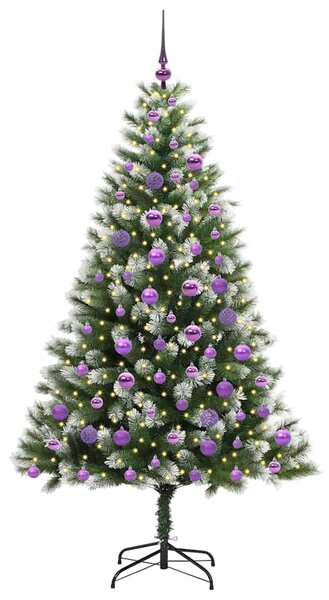 Umělý vánoční stromeček s umělým sněhem 300 LED Teplá bílá 3395448
