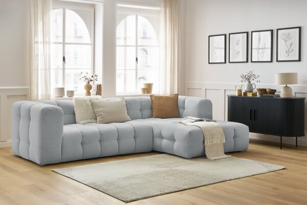 -25 % Dny MOMENTI– Bobochic Paris Světle šedá rohová pohovka Cloud 288 cm, pravá